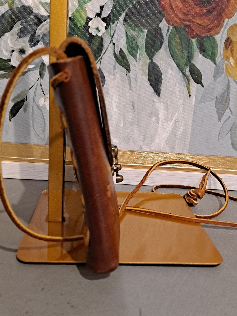 Artisan Crafted Brown Leather Crossbody Bag w/Floral & Horse Tooling Boho - Picture 4 of 10